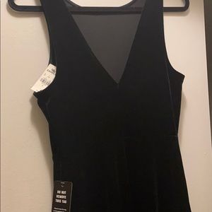 NWT express black velour velvet dress size small